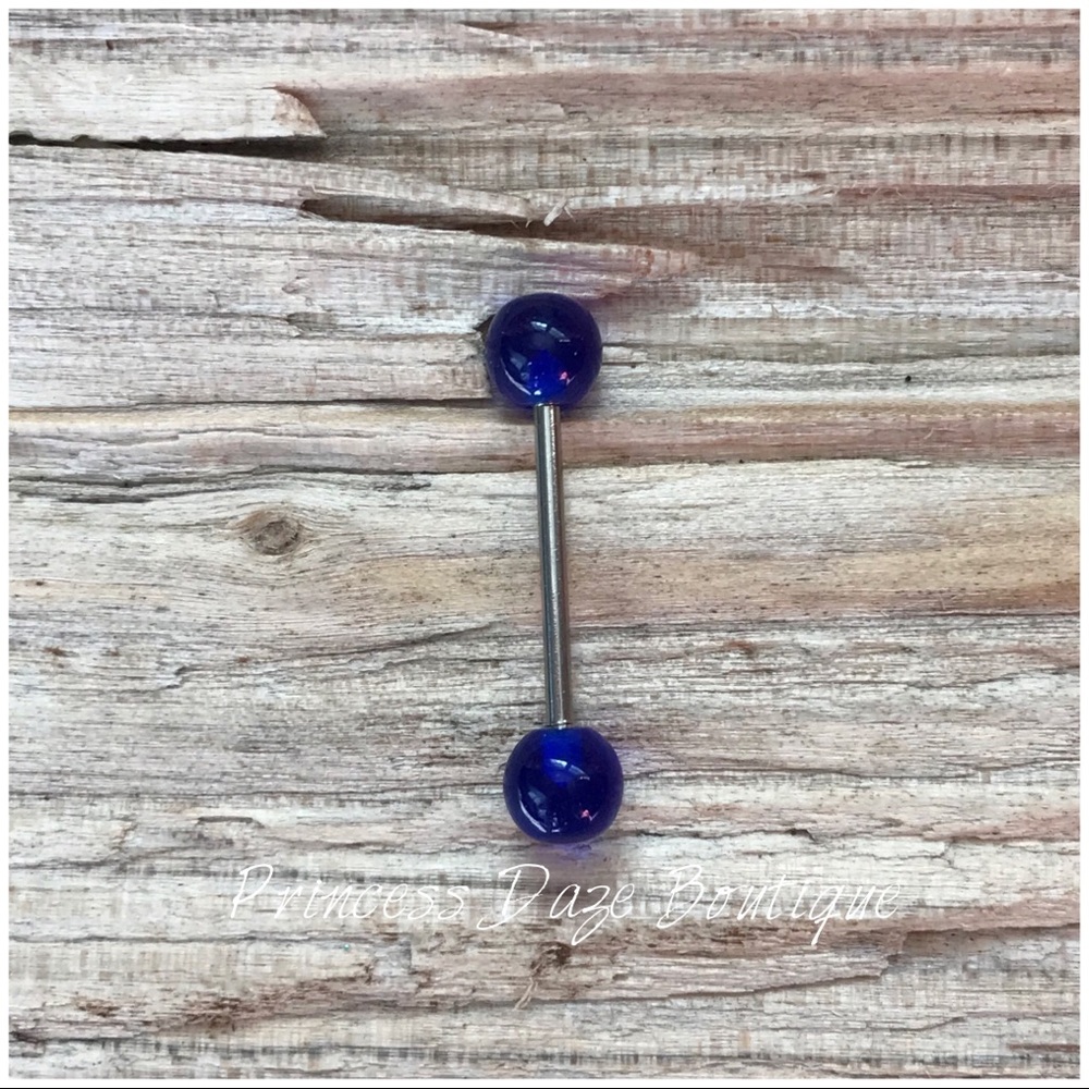 Dark Blue Tongue Ring